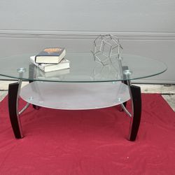 Fynn Glass Top Coffee Table ( read description )