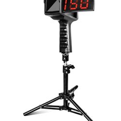 Baseball Radar Gun with Tripod, LED+LCD Large Display,Handheld Or Hand Free Speed Sensors Baseball Speed Training Equipment,Accurate Speed Radar Gun f