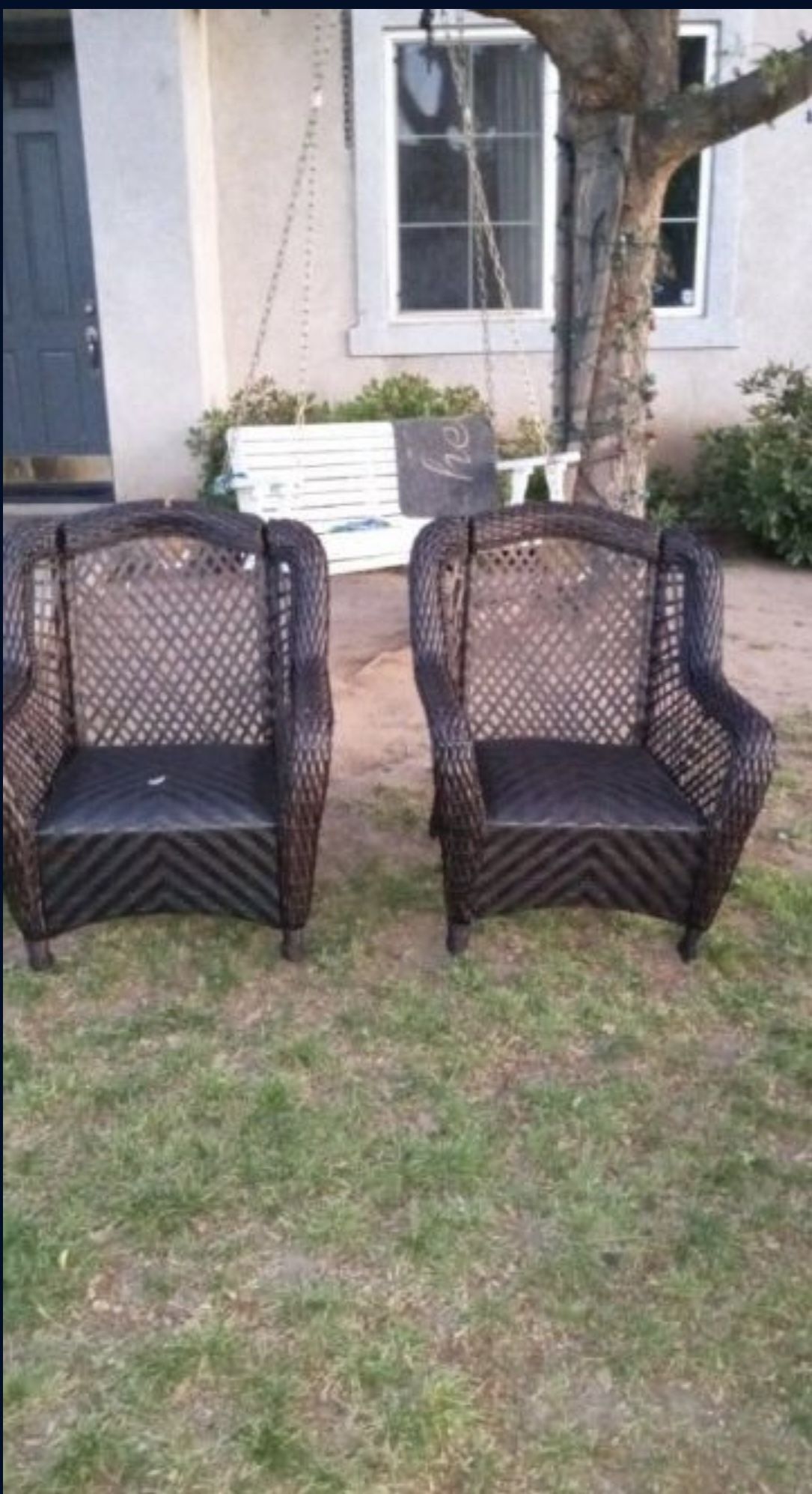 Patio Chairs With Built In Cushions, Brand New Patio Of Two Chairs Brand New In The Box Patio Rocking Chairs
