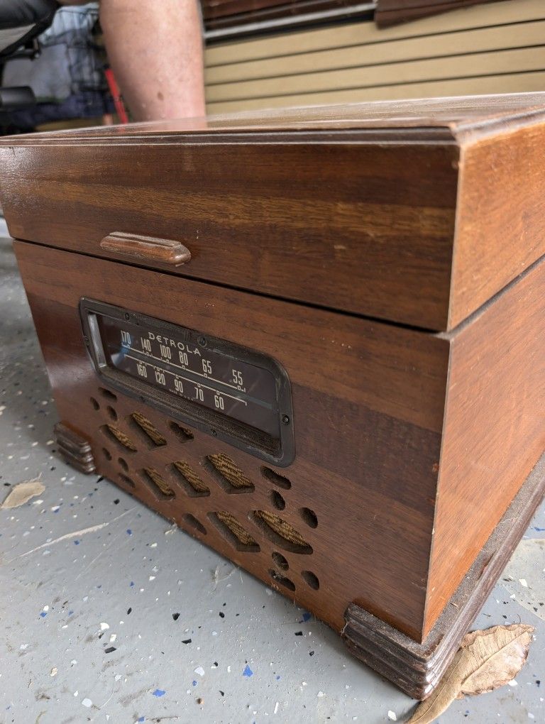 Turn Of The Century Record Player With Radio