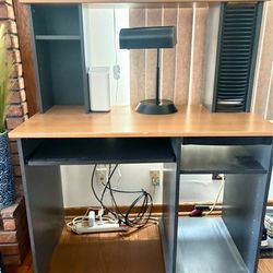 Computer Desk with Built-In Hutch, Keyboard Tray, Dedicated Storage Compartments - Great Condition