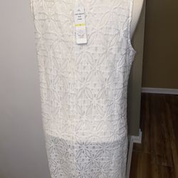 NWT White Dress size Large