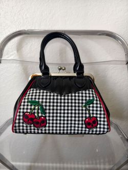 Vintage Pinup Cherry Skull Bag