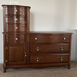 L Shaped Wooden Dresser 