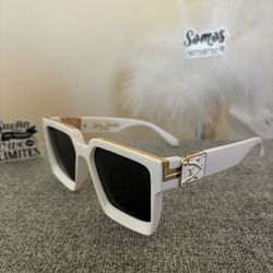 New White Frame Sunglasses