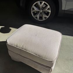 Light Pink Swivel Ottoman 