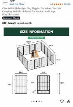 Dog-Animal  playpen - 40inch, 16 panels