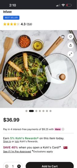 Infuse Wok Pan with Glass Lid