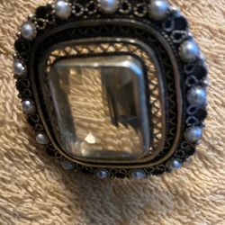 Art Deco Broach & Pendant W/ A Topaz Stone 