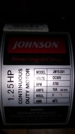 Johnson 1.25 HP permanent magnet treadmill motor for Sale in Leicester NC OfferUp