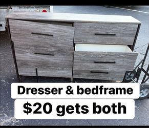Dresser and bed $20 get both