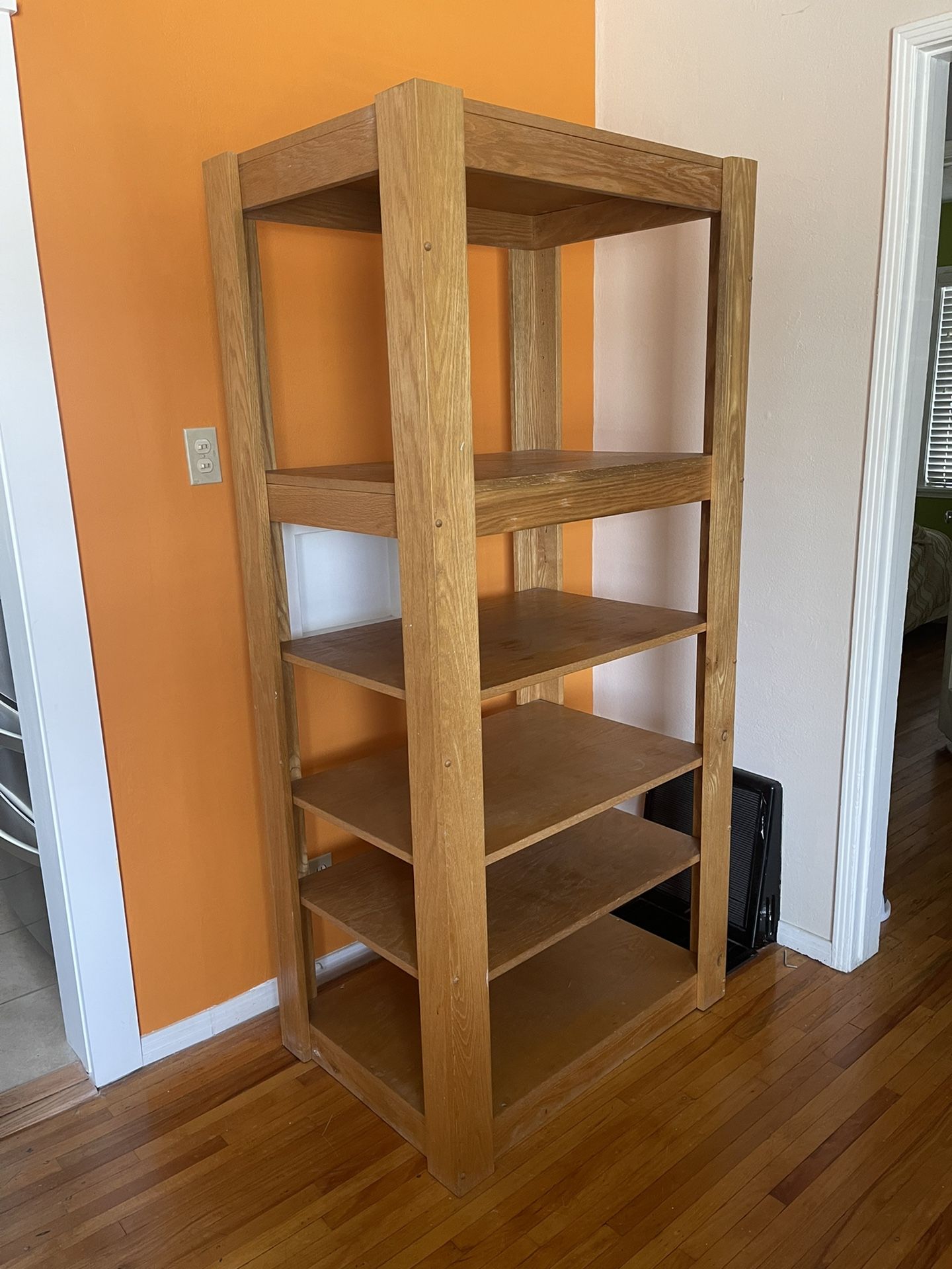 vintage oak shelf