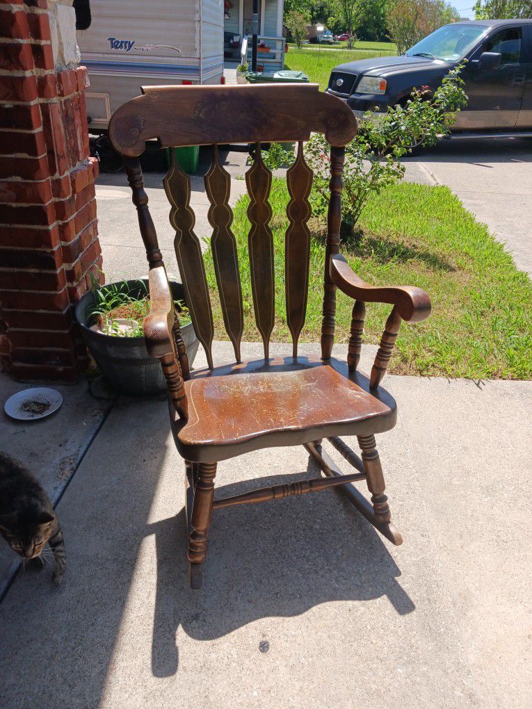 Antique Rocking Chair Made In Yugoslavia
