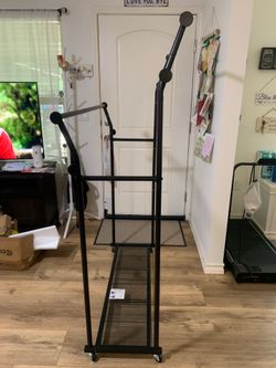 clothes rack double for tops and pants