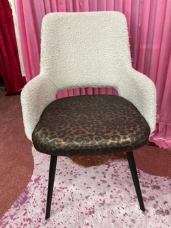 Set of Chocolate leopard chairs