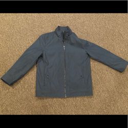 Mens Calvin Klein M Blue Polyester Jacket Zippered Coat Fall Outerwear Fashion