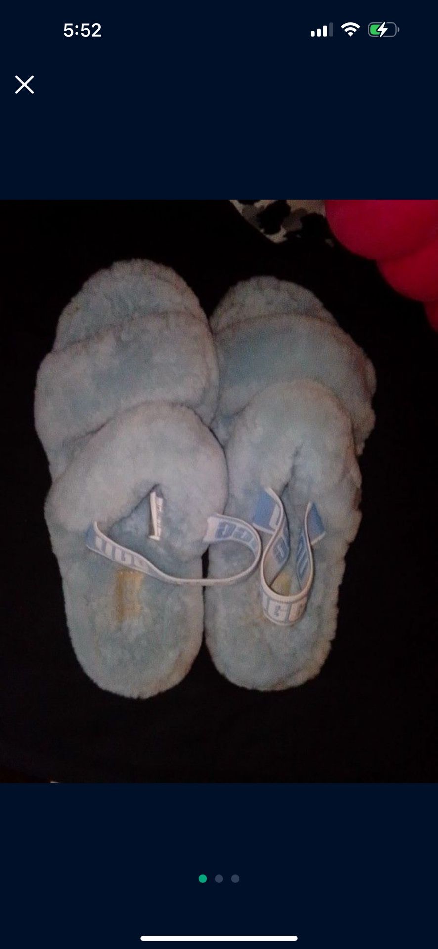 Blue Ugg Slipper/ Slides Size 7