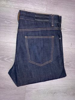 Embellish raw denim blue waist size 34