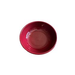 Vintage Burgandy Red Mixing Serving Bowl Longaberger 9.75” Ribbed
