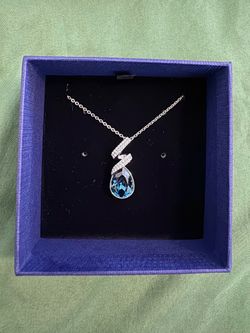 Swarovski blue crystal necklace