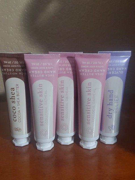 Bath & Body Works Lot of 5 Sensitive Skin with Hand Creams