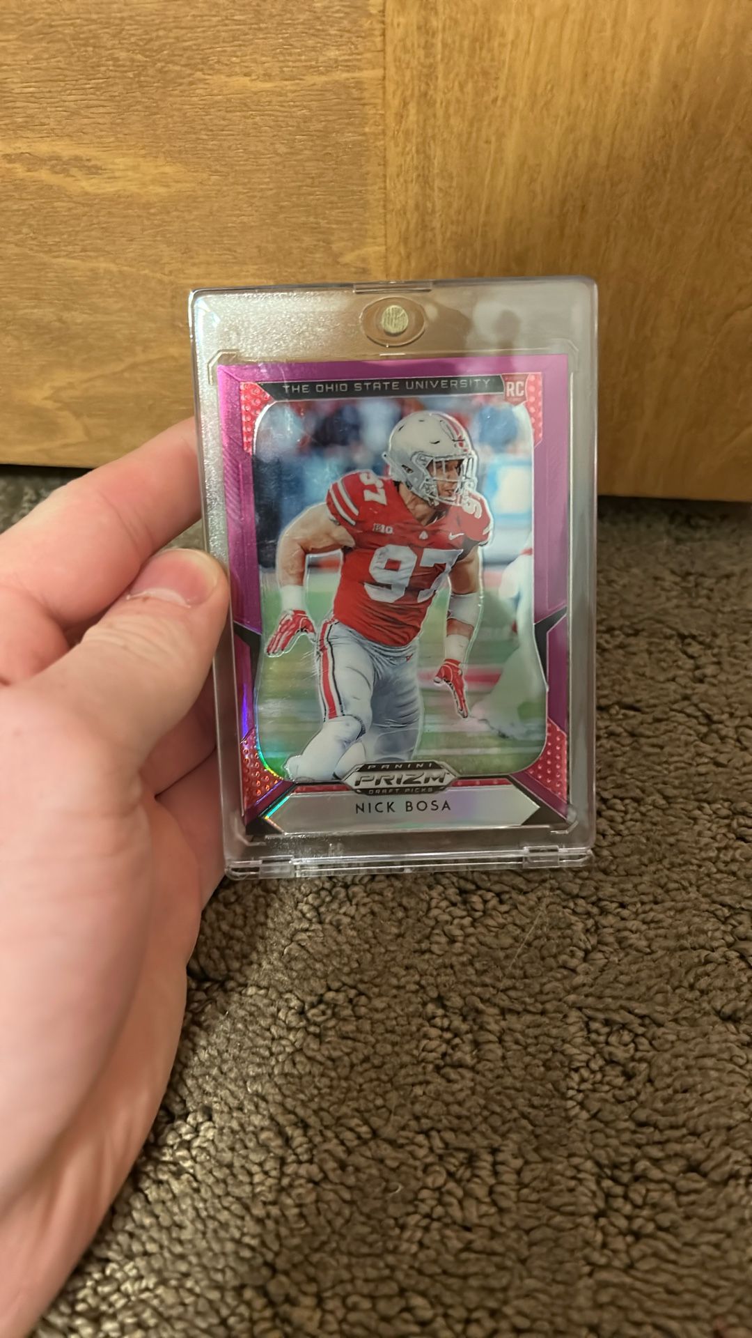 2018 Nick Bosa Panini Prizm Draft Picks Pink Rookie Card No.126