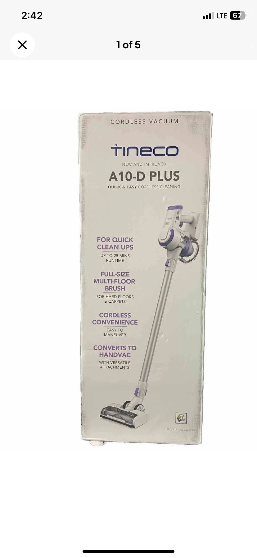 Tineco A10-D Plus - Cordless Ultralight Stick Vacuum