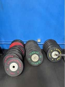 1,490 lbs Rare Pendlay Competition Bumper Plates - Full Lot or Pairs