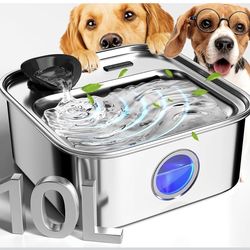 2.6 gallon Stainless Steel Automatic Dog Water Fountain