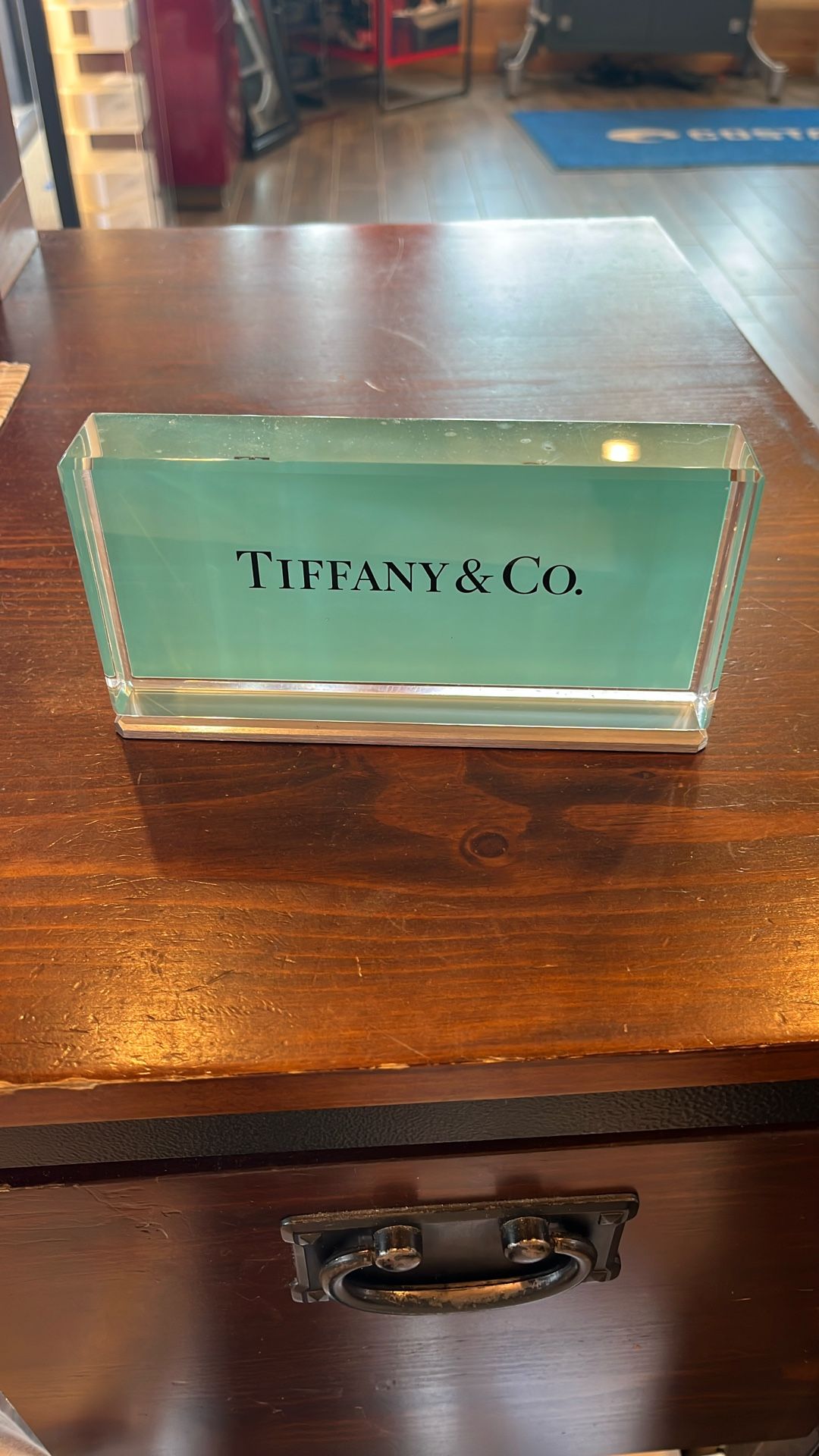 Tiffany Logo Plaque Authentic
