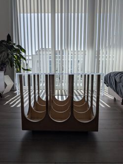 Custom Lucite & Baltic Birch  Arches Coffee Table — Art Basel / Lexus Exhibition Piece