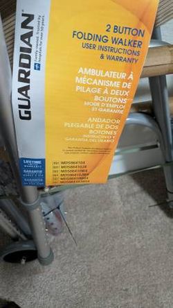 brand new with tags Guardian folding walker with wheels pai $133 plus tax