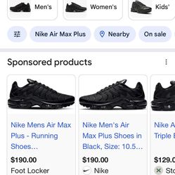 140$ Air Max Plus Brand New Sz 11 With Proof Of Purchase 