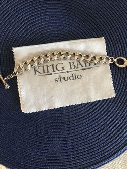 King baby Day of the Dead Carved Link Bracelet