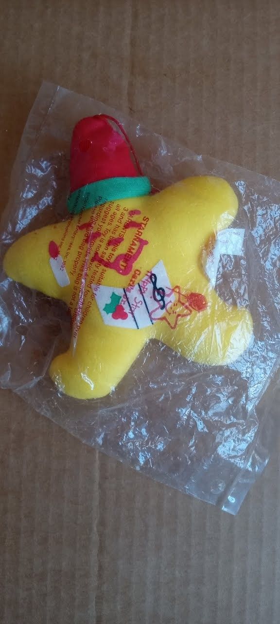 happy star carls jr hardees christmas ornament kids meal brand new