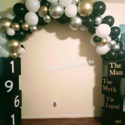 Mens Birthday Balloon Arch. 