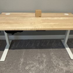 Fully Standing Desk (60x30”) - Solid Maple & NEW!