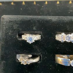 Platinum Solitaire Thick Ring Size 6