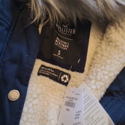 Navy Blue Hollister Jacket : Small 