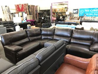New Leather Sectional