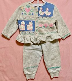 Vintage Spumoni Girls Two Piece Set Size 12M, fits true to size