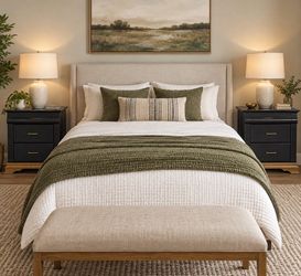 Refinished Pair All Wood Nightstands