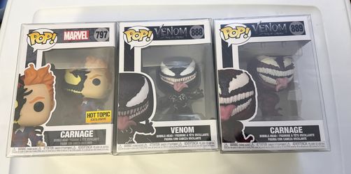 Funko Pop Marvel Venom Carnage Set Of 3