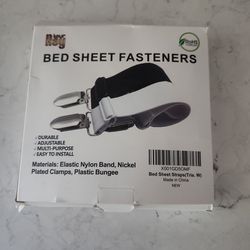 FREE - Bed Sheet Fasteners (Set of 4 in White)