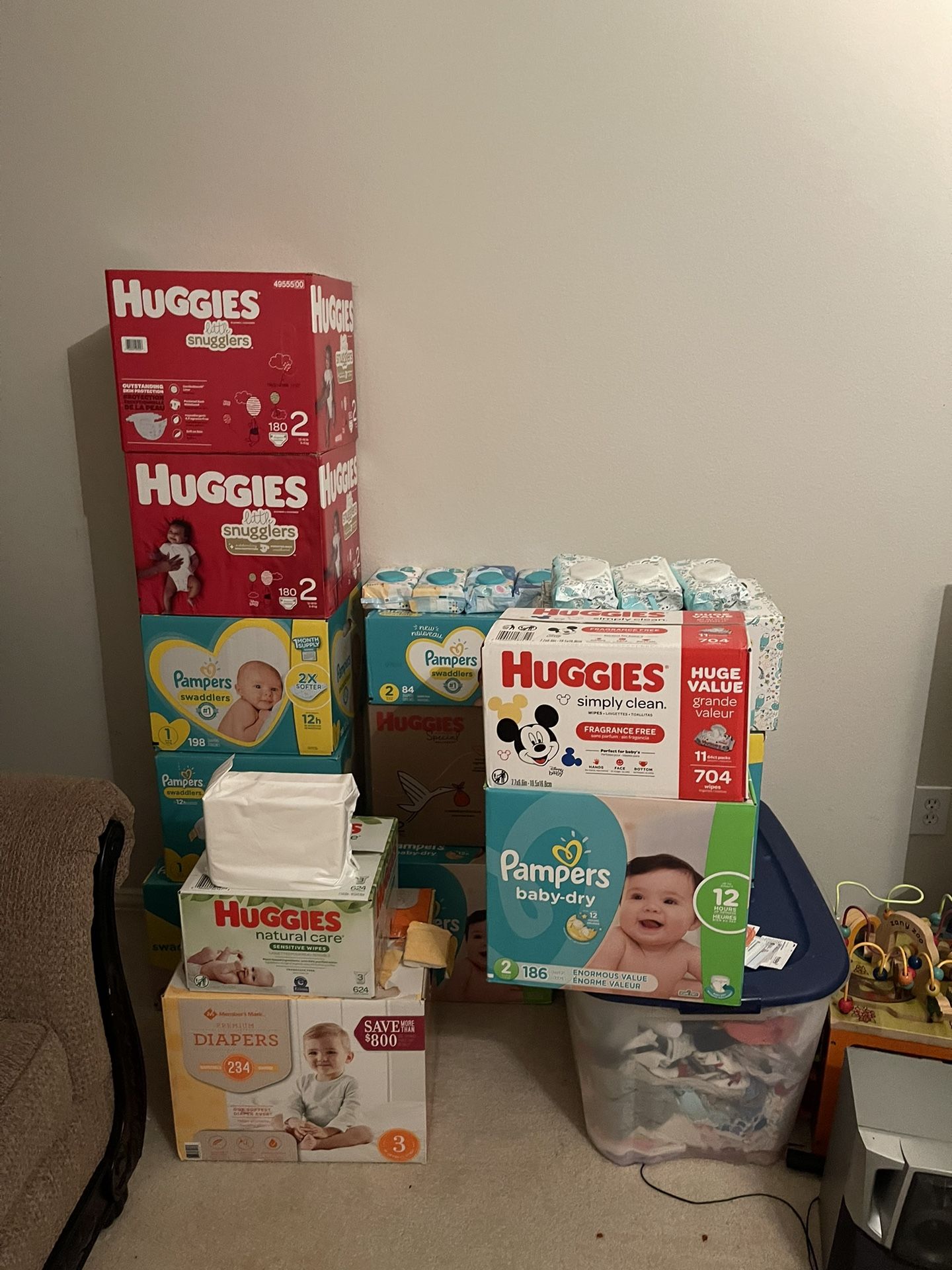 Diapers and wipes