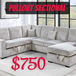 4-Piece Convertible Sectional/ 