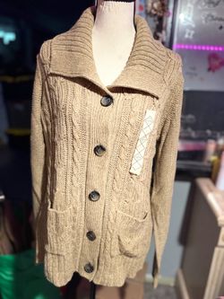 St. John’s Bay cable knit Cardigan- Large