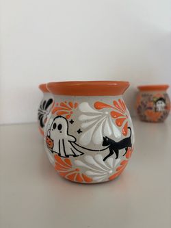 Handmade Halloween mexican clay cups