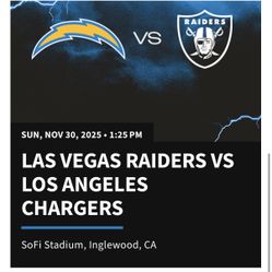 Chargers Vs Raiders tickets