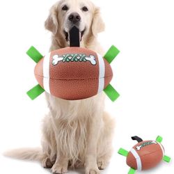 New! Dog Toys Football, Interactive Dog Toys for Tug of War with Grab Tabs, Dog Tug Toy, Dog Water Toy, Durable Dog Balls for Small & Medium Dogs 